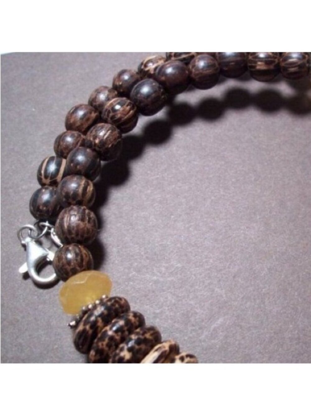Silpada Honey Jade Tigers Eye Sterling Retired Necklace - Picture 6 of 8
